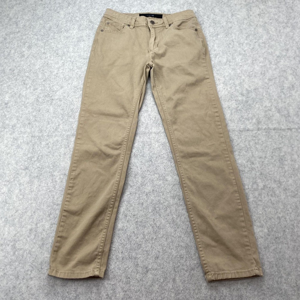 Joe's Jeans Straight Jeans Womens 12 (25x26) Beige Mid Rise Stretch Denim